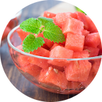 bowl of cubed watermelon bowl of cubed watermelon