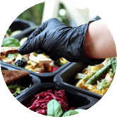 Prepared meals in separate containers