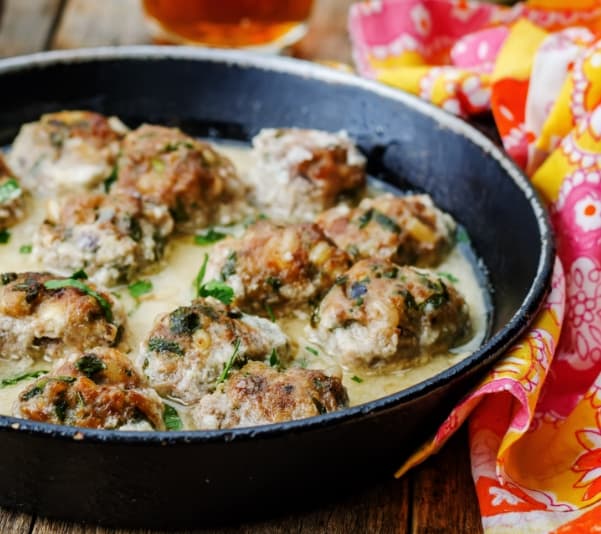 Greek veggie balls with lemon tahini sauce